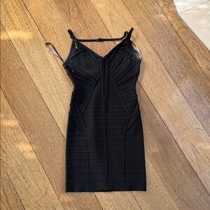 Black Herve Leger Bandage Dress